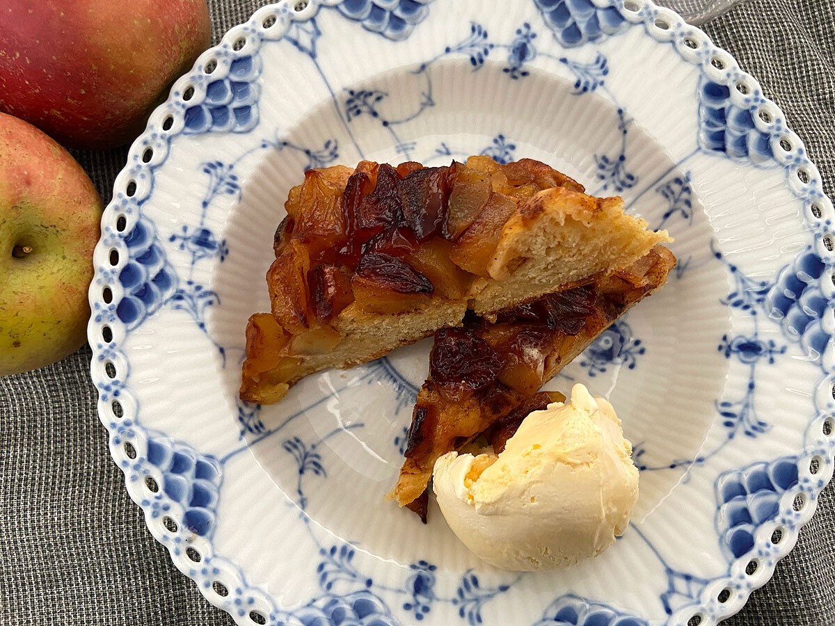 tarta rapida tarta facil tarta en sartén tarta de manzana recetas delikatissen recetas con manzana postres delikatissen postres con manzana pastel de manzana manzana y helado manzana fuji 