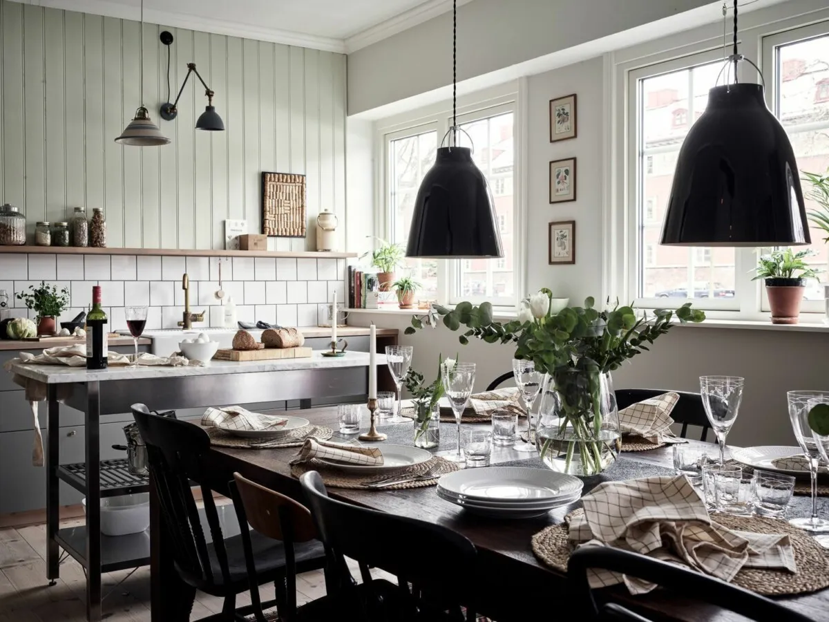 scandinavian style scandinavian kitchen open kitchen nordic kitchen kitchen island kitchen eating room grey kitchen decoración de comedores decoracion de cocinas cocinas nórdicas cocinas escandinavas cocinas con isla cocinas comedor cocina gris cocina con mesa comedor apartment kitchen 